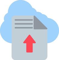 File Upload Flat Icon vector