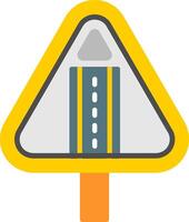 One Way Flat Icon vector
