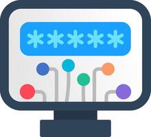 Password Flat Icon vector