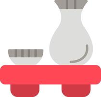 Sake Flat Icon vector