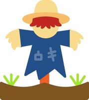Scarecrow Flat Icon vector