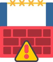 Shield Border Flat Icon vector