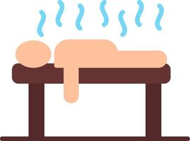 Spa Bed Flat Icon vector