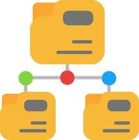 Folder Network Flat Icon vector