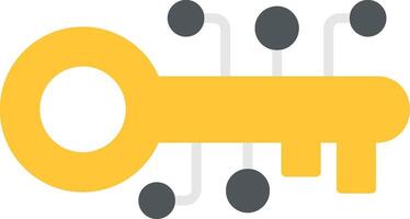 Key Flat Icon vector