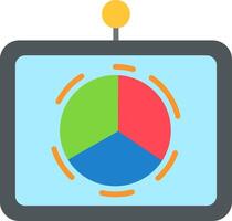 Pie Chart Flat Icon vector