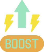 Boost Flat Icon vector