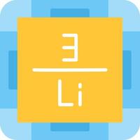 Lithium Flat Icon vector
