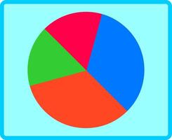 Pie Chart Flat Icon vector