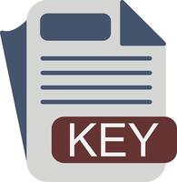 KEY File Format Flat Icon vector