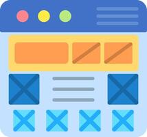 wireframe Flat Icon vector