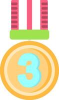 3rd Prize Flat Icon vector