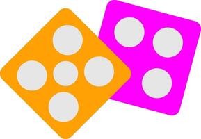 Dices Flat Icon vector