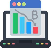 Bitcoin Flat Icon vector