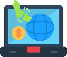 Digital Disruption Flat Icon vector
