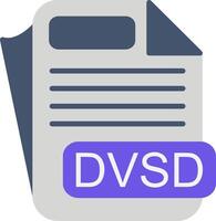 DVSD File Format Flat Icon vector