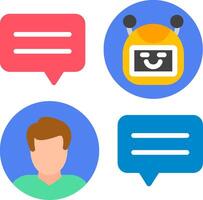 Conversation Flat Icon vector