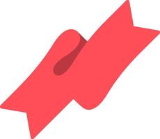 Folded Ribbon Flat Icon vector