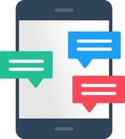 Mobile Message Flat Icon vector