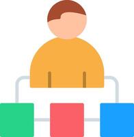 Organization Structure Flat Icon vector
