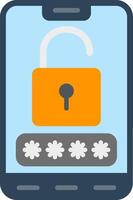 Password Flat Icon vector