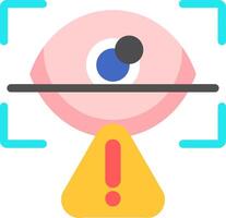 Retinal Scan Flat Icon vector
