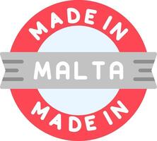 Made In Malta Flat Icon vector