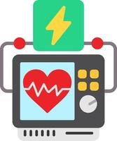 Defibrillator Flat Icon vector