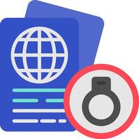 Deported Flat Icon vector