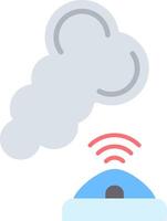 Smoke Sensor Flat Icon vector