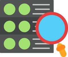 Search Data Flat Icon vector