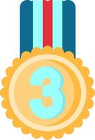 3rd Prize Flat Icon vector