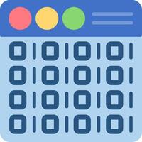 Binary Flat Icon vector