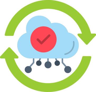 Synchronization Flat Icon vector