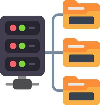 Database Flat Icon vector