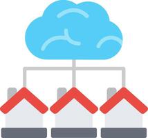Cloud Server Flat Icon vector