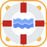 Lifebuoy Flat Icon vector