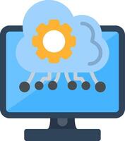 Edge Computing Flat Icon vector