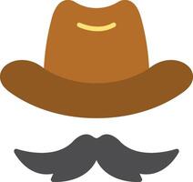 Mustache Flat Icon vector