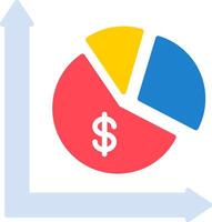 Pie Chart Flat Icon vector