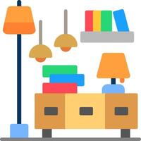 Side Table Flat Icon vector