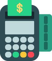 Pos Terminal Flat Icon vector