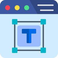 Text Box Flat Icon vector