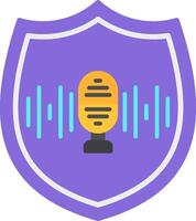 Voice Recognition Flat Icon vector