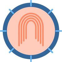 Fingerprint Flat Icon vector