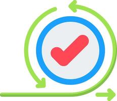 Iteration Flat Icon vector