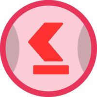 Less Than Flat Icon vector