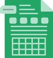 Spreadsheet Flat Icon vector