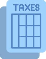 Taxes Sheets Flat Icon vector