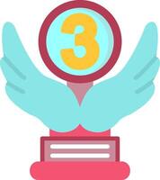 3rd Prize Flat Icon vector